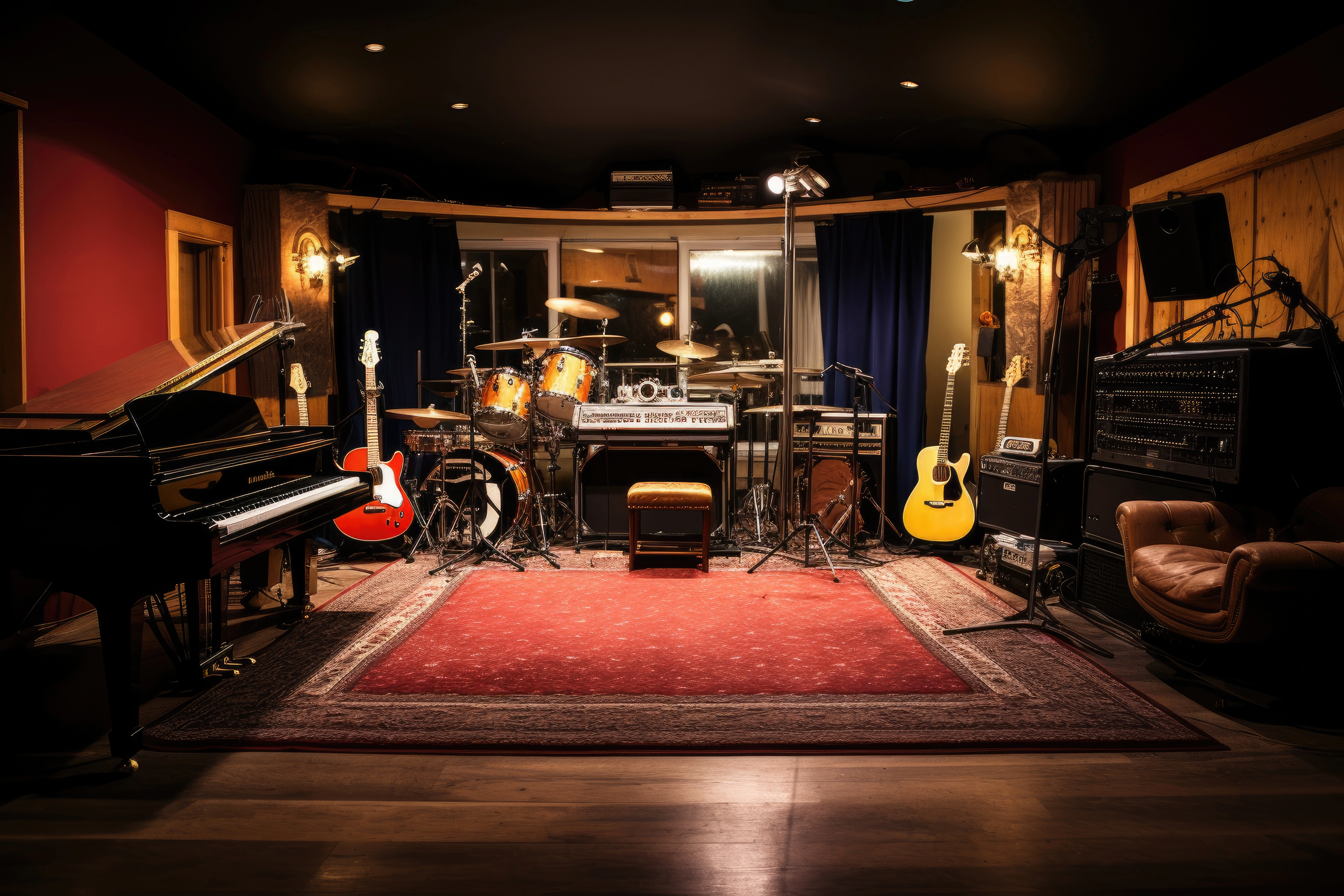 Band performing in our live room