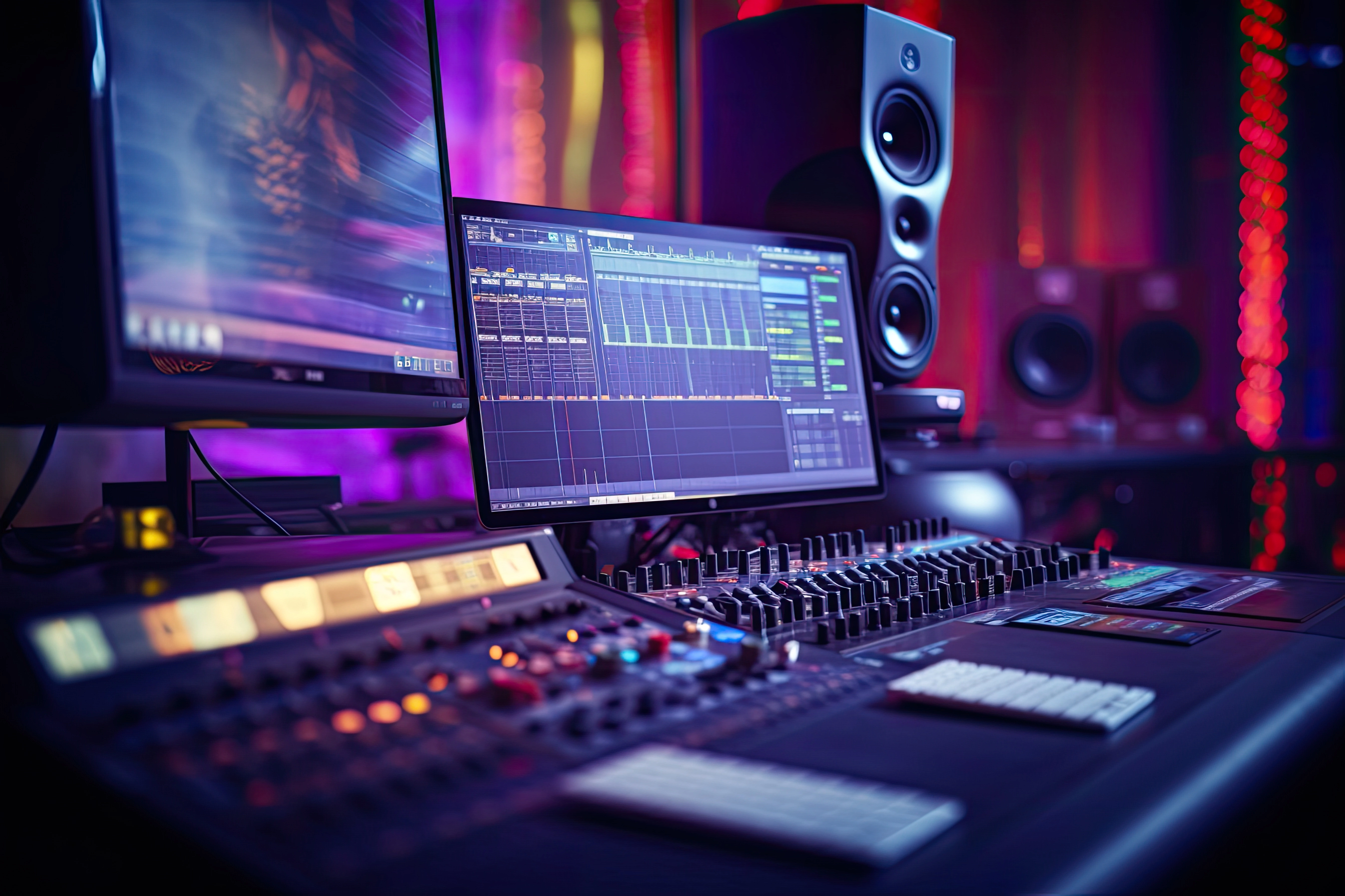 Artist listening to playback